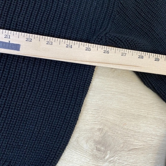 The Kooples Chain Embellished Cropped Cotton Sweater Jumper Black Size 3 - Picture 14 of 14